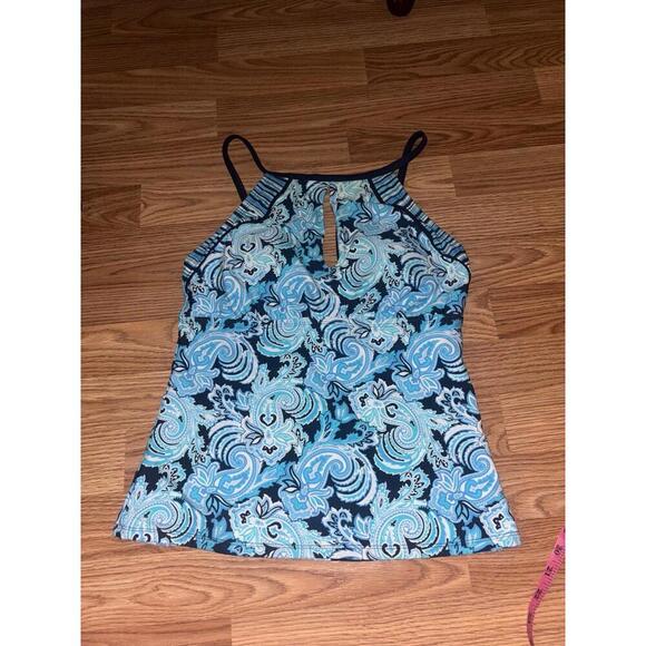 Ellen Tracy Tankini Swim Top Size 10 - Picture 8 of 8